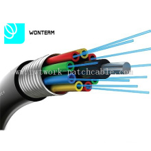 Cable de Fibra Óptica 2-288cores GYTS / GYTA Fibra Cable PE Funda Exterior Negro